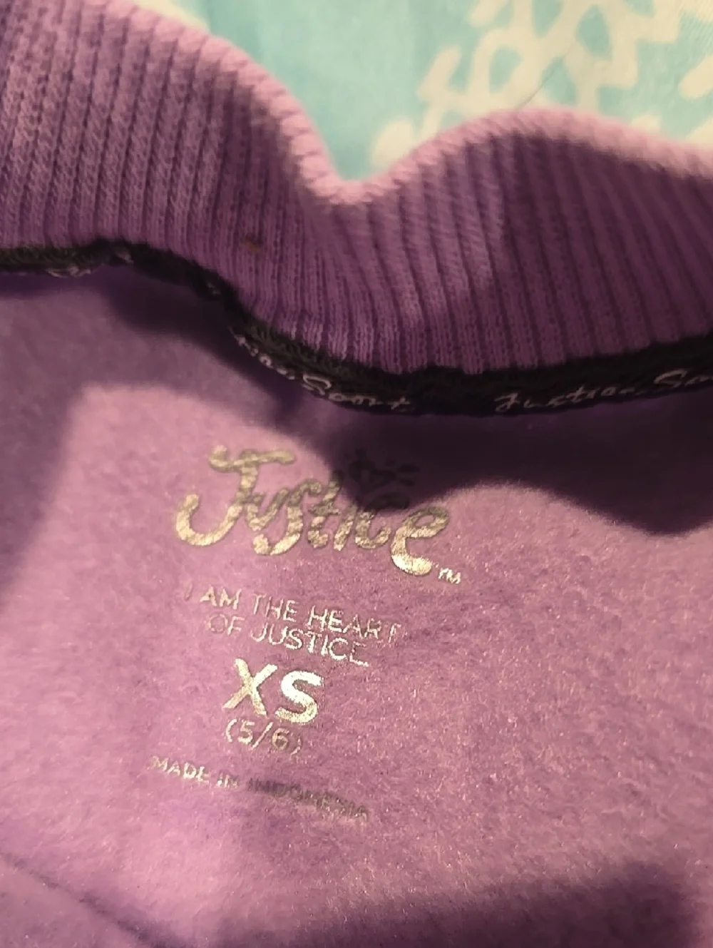 New Purple Washed Style Justice Zip Up